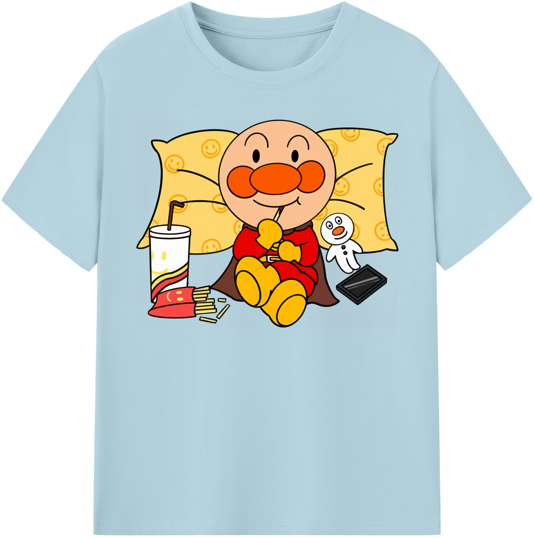 （画像用） アンパンマン Anpanman 綿100％半袖Tシャツ（フロントプリント）